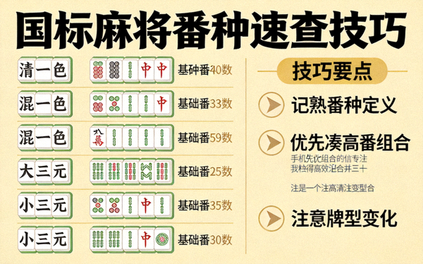 国标麻将番种速查技巧教学文章配图